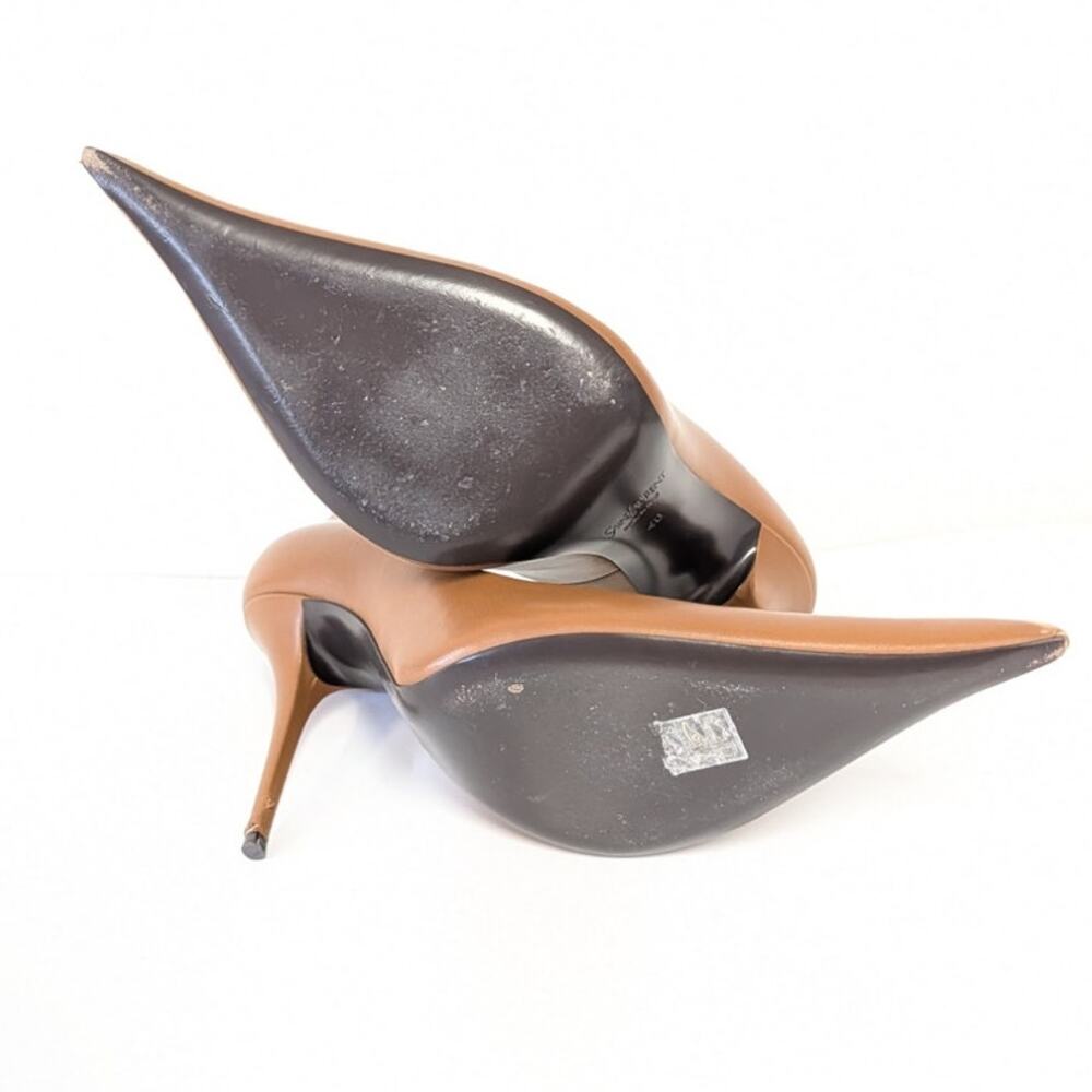 Saint Laurent Élysée 105 Pumps Womens EU40/US10 Smooth Leather Stiletto Heels - Picture 10 of 15